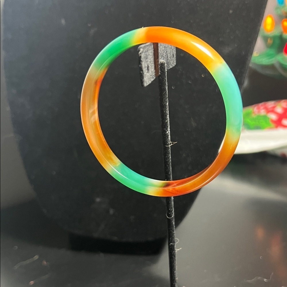 Vintage Glass Colorful Bangle Bracelet